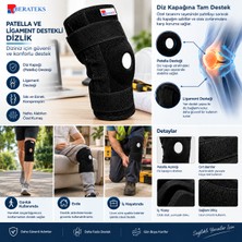 Beratex Silikon Patella Ligament Destekli Ayarlanabilir Dizlik, Menisküs Yırtığı, Eklem, Kronik Ağrılar Sporcu Koruma Kireçlenme