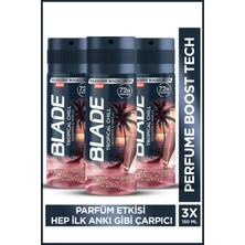 Blade Tropical Chill Erkek Alüminyumsuz Deodorant Body Spray 3X150ML Hızlı Kurur,leke Bırakmaz