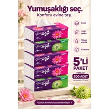 Aylux Soft Peçete Mendil Yumuşak 3 Katlı V Katlama 100'LÜ 5'li Paket 500 Adet