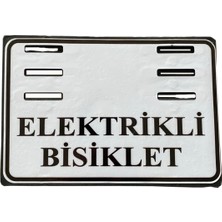 Alkan MB E-Bike Plakalık Plastik Beyaz Zeminli