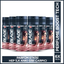 Blade Tropical Chill Erkek Alüminyumsuz Deodorant Body Spray 6X150ML Hızlı Kurur,leke Bırakmaz