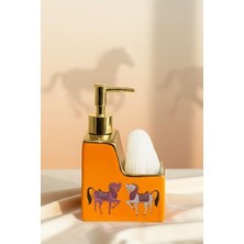 Gönül Premium Porselen Horse 500ml Sıvı Sabunluk, Süngerlik Bölmeli 47104