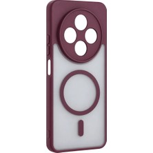 Ulu Pazarlama Xiaomi Redmi 14C Loji Magsafe Kapak - Bordo