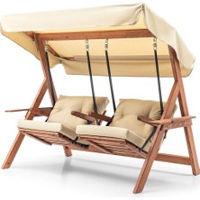 Viona Home Swing Ikiz Kule Iki Kişilik Ahşap Salıncak