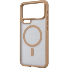 Ulu Pazarlama Xiaomi Mi 17 Pro Max Loji Magsafe Kapak - Çöl Titanyum