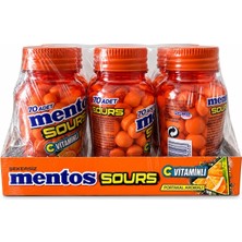 Mentos Sours Portakal Aromalı C Vitaminli Tablet Şekerleme 49 G x 6 Adet