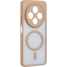 Ulu Pazarlama Xiaomi Redmi 14C Loji Magsafe Kapak - Çöl Titanyum