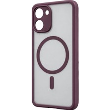 Ulu Pazarlama Xiaomi Poco X8 Pro Loji Magsafe Kapak - Bordo