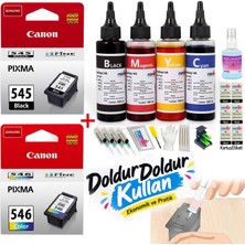 Forprint Canon PG-545/CL-546 Orijinal Kartuş Seti + (Doldur Kullan) Ful Dolum Seti