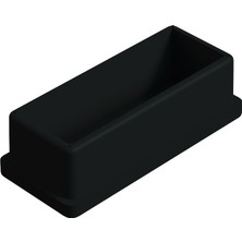 CATEKSSS 30X70 mm Düz Iç Profil Tapası Siyah - 14’lü Paket