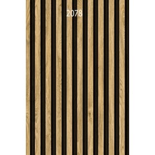 BienHome 2691 Lambri Panel Ahşap Duvar Çıtası Desenli Premium Duvar Kağıdı 5,30 M²