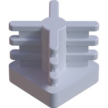 CATEKSSS 20X20 mm Iç Kelebek Profil Tapası Beyaz - 36’lı Paket