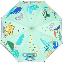 Milk&moo Jungle Friends Unisex Çocuk Şemsiyesi Portatif Kullanım İçin %100 POE Kumaş