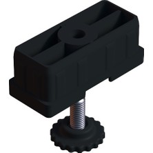 CATEKSSS 30X70 mm Gizli Ayarlı Profil Pabucu Siyah - 56’lı Paket