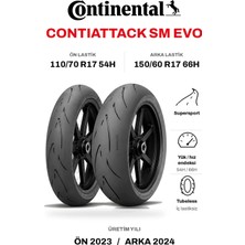 Continental Contiattack Sm Evo 110/70 R17 54H - 150/60 R17 66H Ön Arka Motosiklet Lastik Takımı 2023/2024