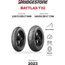 Bridgestone Battlax T32 120/70 ZR17 58W - 180/55 ZR17 73W Ön Arka Motosiklet Lastik Takımı (2023)