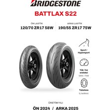 Bridgestone Battlax S22 120/70 ZR17 58W - 190/55 ZR17 75W Ön Arka Motosiklet Lastik Takımı (2024/2025)