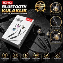 Bx-02 Kablosuz Bluetooth Kulaklık – Güçlü Stereo Ses, Mikrofonlu, Kulak Arkası Ergonomik Tasarım, Müzik Kontrollü