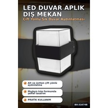Alfa Brand LED Duvar Aplik 12W Gün Işığı 3200K Dış Mekan Bahçe Aydınlatması IP54 1 Adet BX-316748
