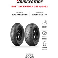 Bridgestone Battlax Exedra G853 130/70 R18 63H - G852 200/55 R16 77H Goldwing Ön Arka Motosiklet Lastik Takımı (2024)