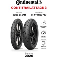 Continental Contitrailattack 3 90/90-21 54H - 150/70 R18 70V Ön Arka Motosiklet Lastik Takımı 2026