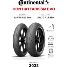 Continental Contiattack Sm Evo 110/70 R17 54H - 140/70 R17 66H Ön Arka Motosiklet Lastik Takımı 2023