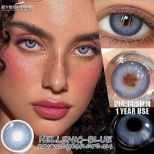 Derma Premium Hellenic Blue Renkli Göz Kirpik Lensi