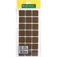 CATEKSSS Pacific Kare Yapışkanlı Sandalye Koltuk Mobilya Ayak Keçesi Felt 35X35 mm Kahve - 6’lı Paket
