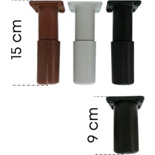 CATEKSSS 10 cm Gizli Ayak Ayarlı (9-15 Cm) Beyaz - 35’li Paket