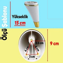CATEKSSS 15 cm Senem Ayak Beyaz - 8’li Paket