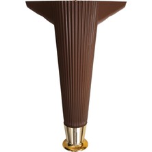 CATEKSSS 22 cm Nefes Mobilya Kanepe Koltuk Masa Sehpa Baza Tv Ünitesi Dolap Ayağı Ayak Kahve - 10’lu Paket