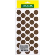 CATEKSSS Pacific Yuvarlak Yapışkanlı Sandalye Koltuk Mobilya Ayak Keçesi Felt 24 mm Kahve - 15’li Paket