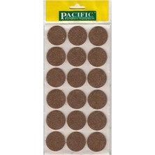 CATEKSSS Pacific Yuvarlak Yapışkanlı Sandalye Koltuk Mobilya Ayak Keçesi Felt 35 mm Kahve - 6’lı Paket