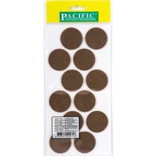 CATEKSSS Pacific Yuvarlak Yapışkanlı Sandalye Koltuk Mobilya Ayak Keçesi Felt 40 mm Kahve - 50’li Paket