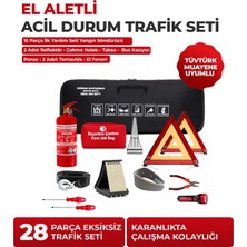 German Kupfermax 28 Parça Trafik Seti Tüvtürk Muayene Uyumlu El Feneri