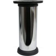 CATEKSSS Seres Vidalı Metal Ayak 12 cm Krom Siyah - 10’lu Paket