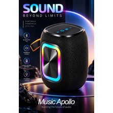 Tr Taşınabilir Bluetooth 5.3 Hoparlör – 15W Güç, Rgb Led, Ipx4, 5 Saate Kadar Kullanım (Siya