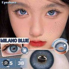 Derma Premium Milano Blue Renkli Göz Kirpik Lensi