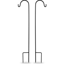 Çelik Bahçe Kazığı 160 cm 2'li Set Siyah - Çit, Bitki ve Dekorasyon Direği