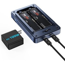 Tr Acasıs 40GBPS M.2 Nvme SSD Muhafaza, Soğutma Fanı, Uyumlu Thunderbolt 4/3/usb 4.0, Destek SSD B