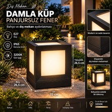 Sakin Enerji Kare Küp Dekoratif Bahçe Aydınlatma Armatürü