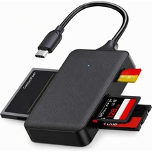 Tr USB C Hafıza Kartı Okuyucu, 4'ü 1 Arada Sd Kart Okuyucu Adaptörü