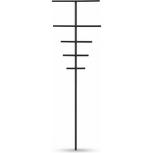 Metal Bitki Destek Çubuğu 50X20 cm Siyah - Saksı Içi Sarmaşık, Çiçek ve Fidan Desteği