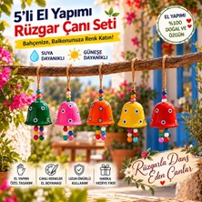 5 Adet Bahçe Balkon Nazar Boncuklu Çan