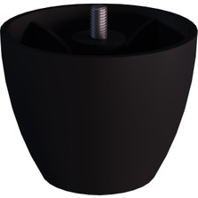 CATEKSSS 5.5 cm M6 Vazo Ayak Siyah - 6’lı Paket
