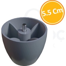 CATEKSSS 5.5 cm M8 Vazo Ayak Gri - 25’li Paket