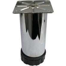 CATEKSSS Tablalı Ayarlı Metal Dolap Tezgah Baza Koltuk Kanepe Ayağı Krom Çap:42 mm 8 cm - 30’lu Paket