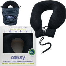 Omsy Lavantalı Seyahat Boyun Yastığı Siyah 1 Adet