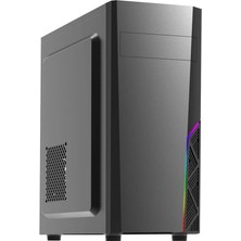 Tr T8 Pc Mid Tower Case, Atx Rgb Kasa, Pc Fanlı Oyun, Siyah