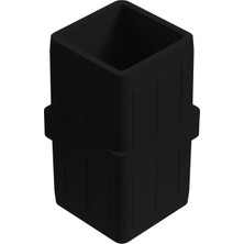 CATEKSSS 40X40 mm Düz Boru Profil Ranza Ara Bağlantı Aparatı 1.5 mm Siyah - 20’li Paket